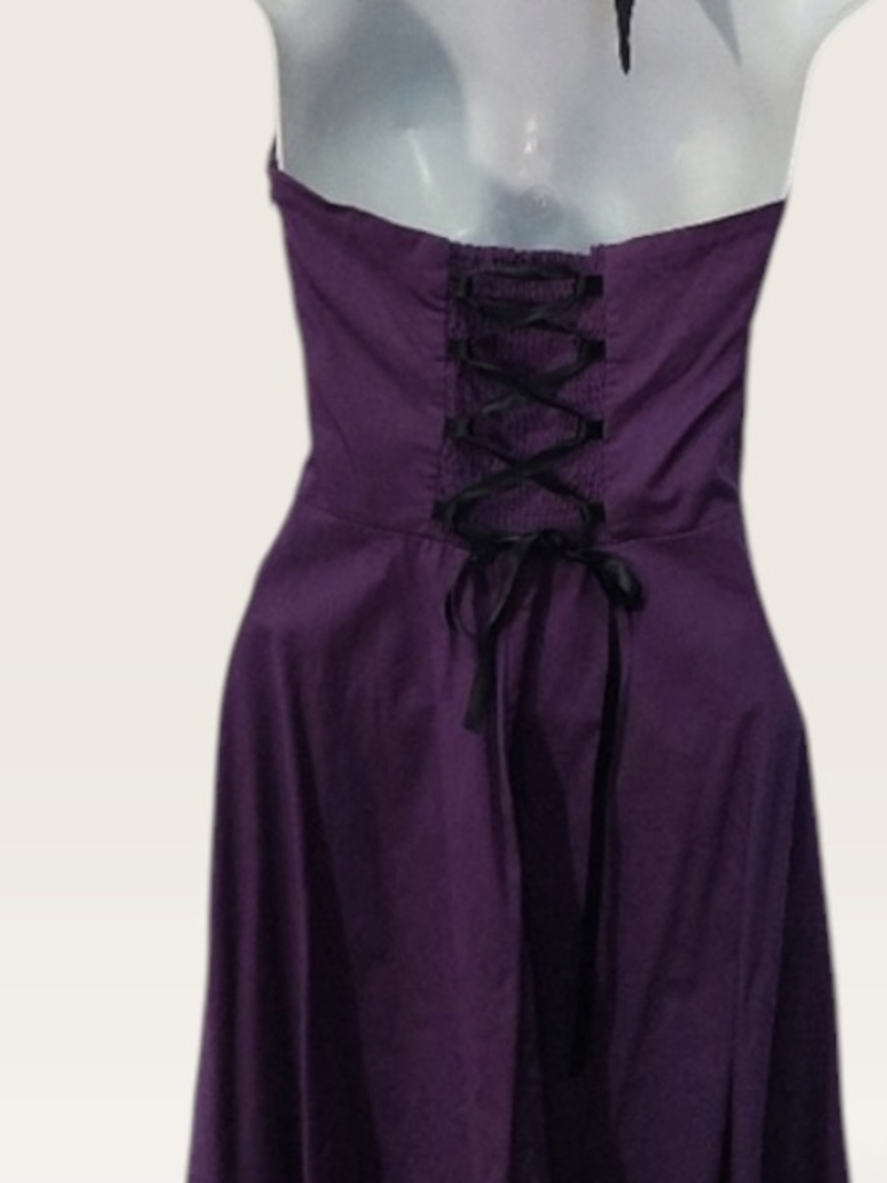 Dressystar Purple Halter Corset-Back Retro Dress, Purple/Black, XS, NWT - Picture 6 of 8